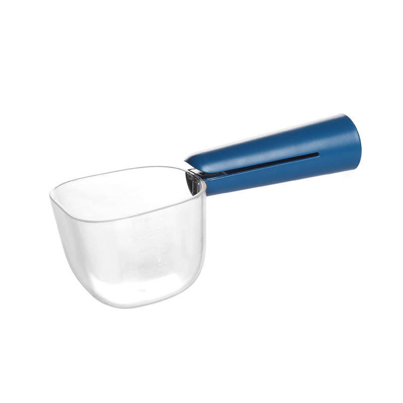 KFX-6683709 Transparent Dog and Cat Food Measuring Spoon Bag Clip - 250ML Capacity in Multiple Colors