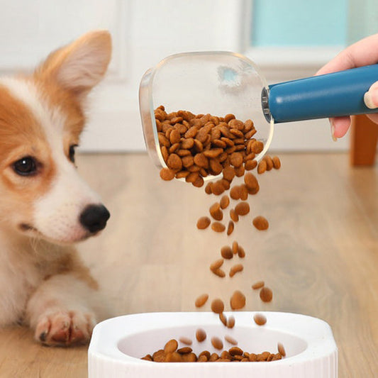 KFX-6683709 Transparent Dog and Cat Food Measuring Spoon Bag Clip - 250ML Capacity in Multiple Colors