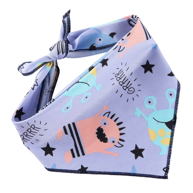 KFX-6684093 Adjustable Cotton Dog Bandana for Small to Large Pets - Triangle Scarf, Checkered Pattern