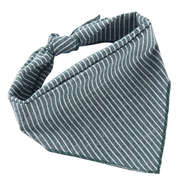 KFX-6684093 Adjustable Cotton Dog Bandana for Small to Large Pets - Triangle Scarf, Checkered Pattern