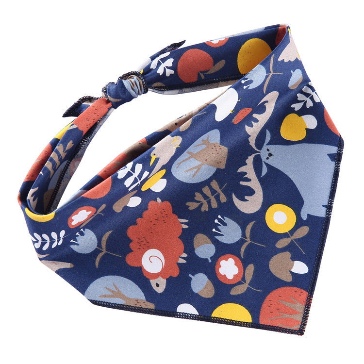 KFX-6684093 Adjustable Cotton Dog Bandana for Small to Large Pets - Triangle Scarf, Checkered Pattern