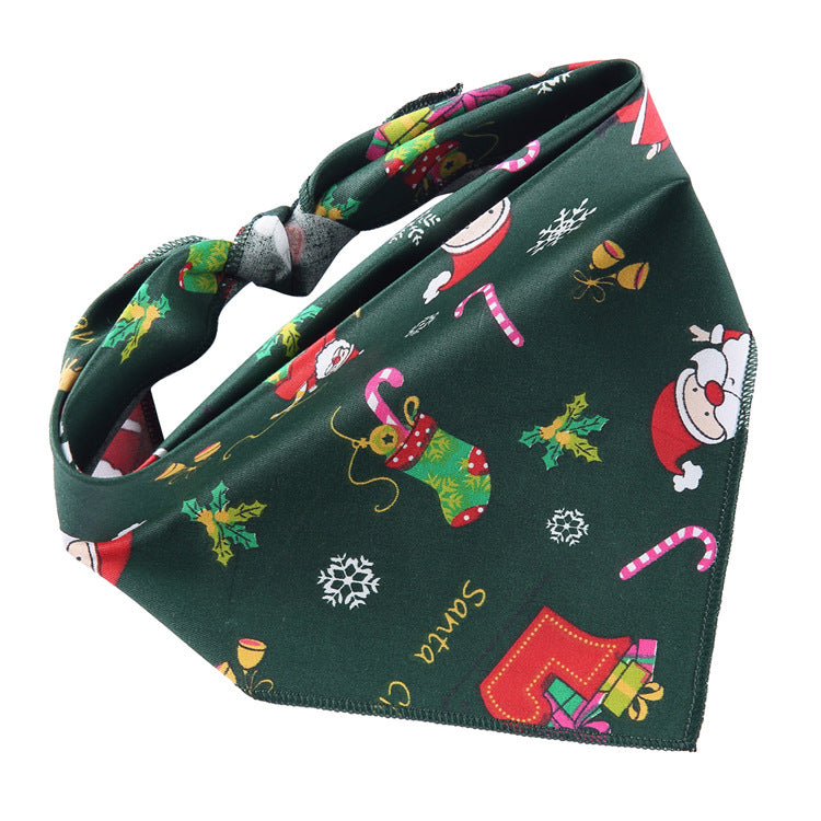 KFX-6684093 Adjustable Cotton Dog Bandana for Small to Large Pets - Triangle Scarf, Checkered Pattern