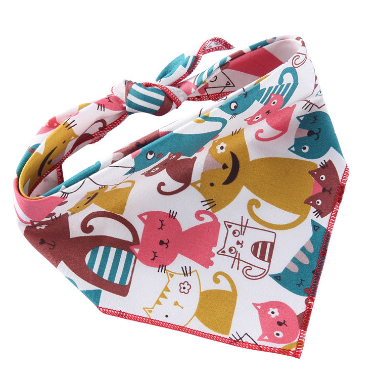 KFX-6684093 Adjustable Cotton Dog Bandana for Small to Large Pets - Triangle Scarf, Checkered Pattern