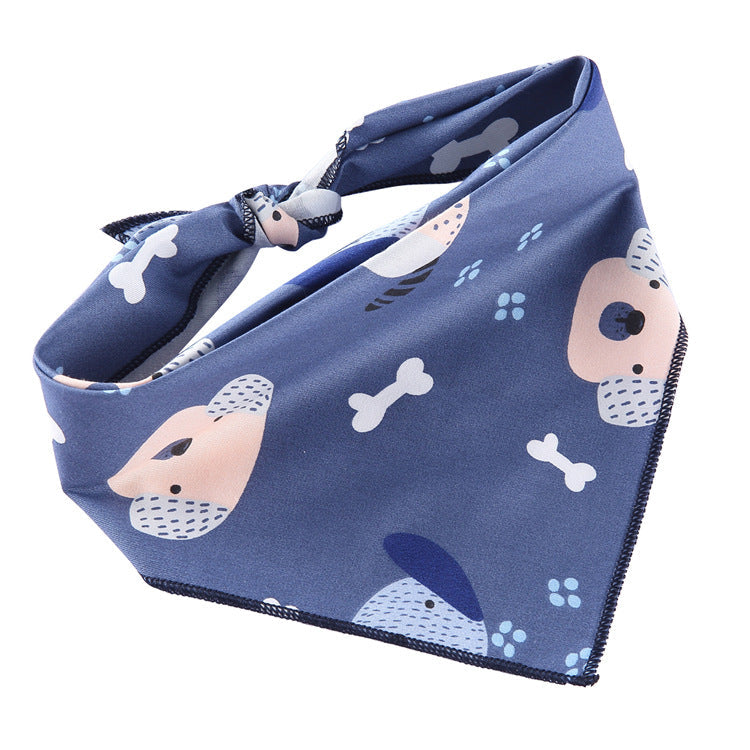 KFX-6684093 Adjustable Cotton Dog Bandana for Small to Large Pets - Triangle Scarf, Checkered Pattern
