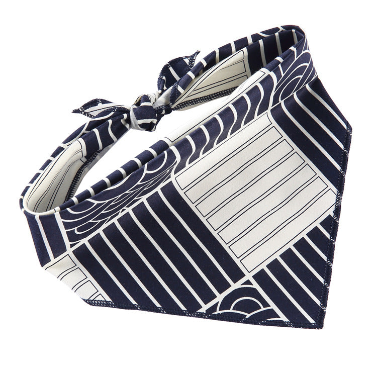 KFX-6684093 Adjustable Cotton Dog Bandana for Small to Large Pets - Triangle Scarf, Checkered Pattern