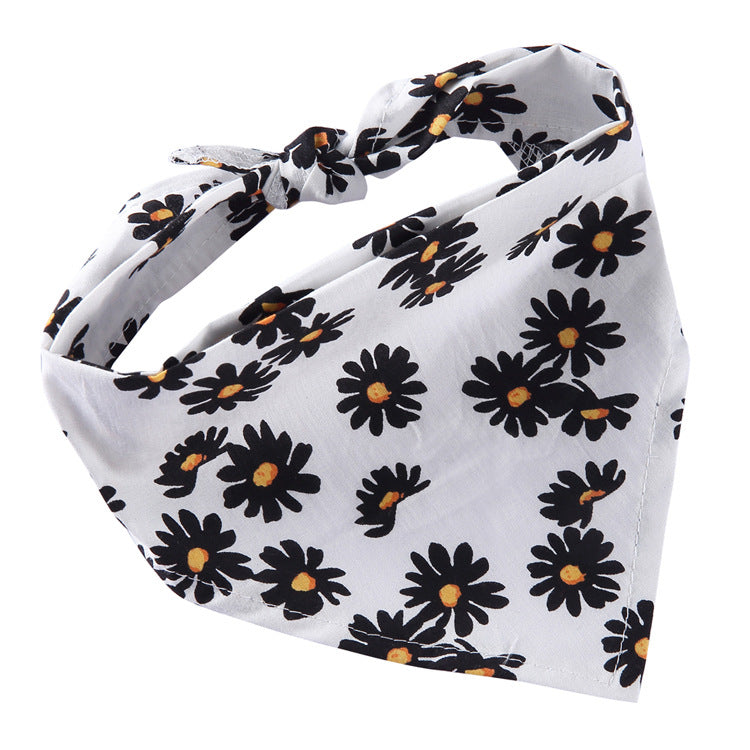KFX-6684093 Adjustable Cotton Dog Bandana for Small to Large Pets - Triangle Scarf, Checkered Pattern