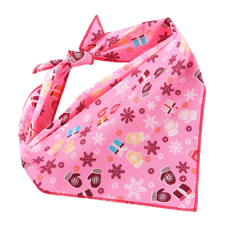 KFX-6684093 Adjustable Cotton Dog Bandana for Small to Large Pets - Triangle Scarf, Checkered Pattern