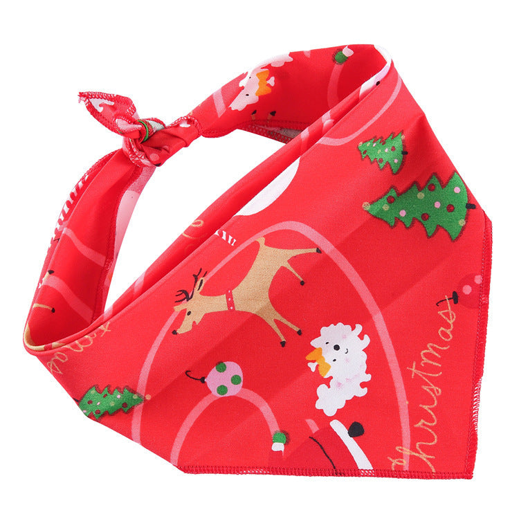 KFX-6684093 Adjustable Cotton Dog Bandana for Small to Large Pets - Triangle Scarf, Checkered Pattern
