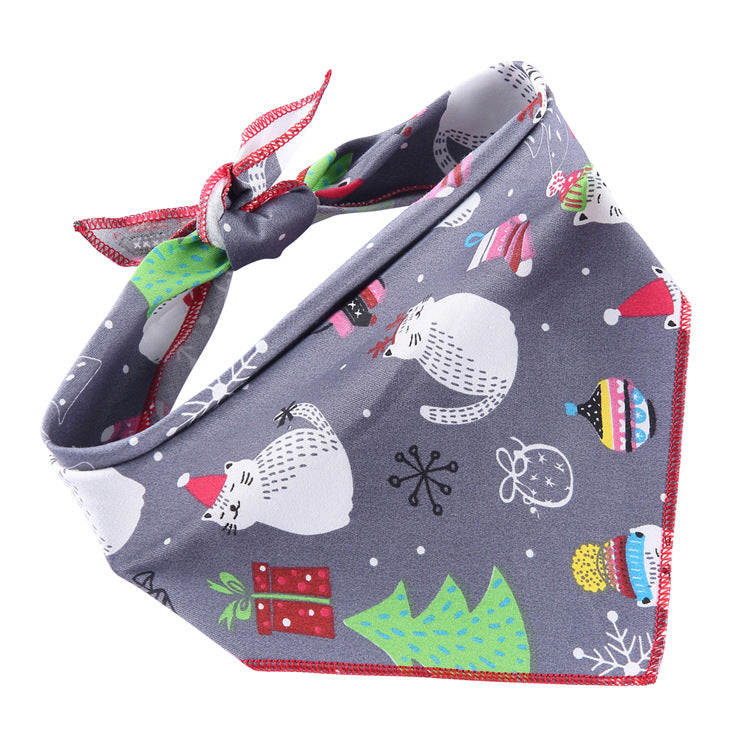 KFX-6684093 Adjustable Cotton Dog Bandana for Small to Large Pets - Triangle Scarf, Checkered Pattern