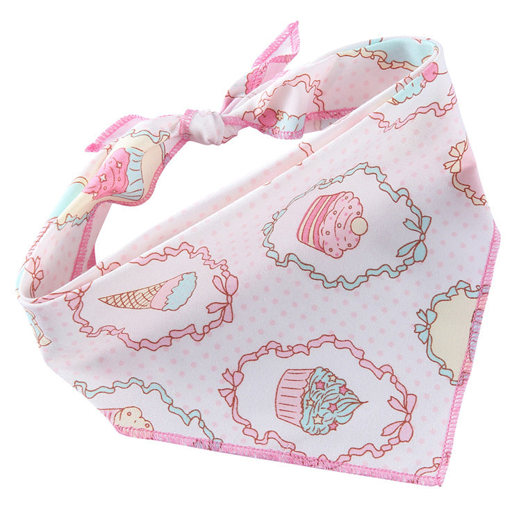KFX-6684093 Adjustable Cotton Dog Bandana for Small to Large Pets - Triangle Scarf, Checkered Pattern