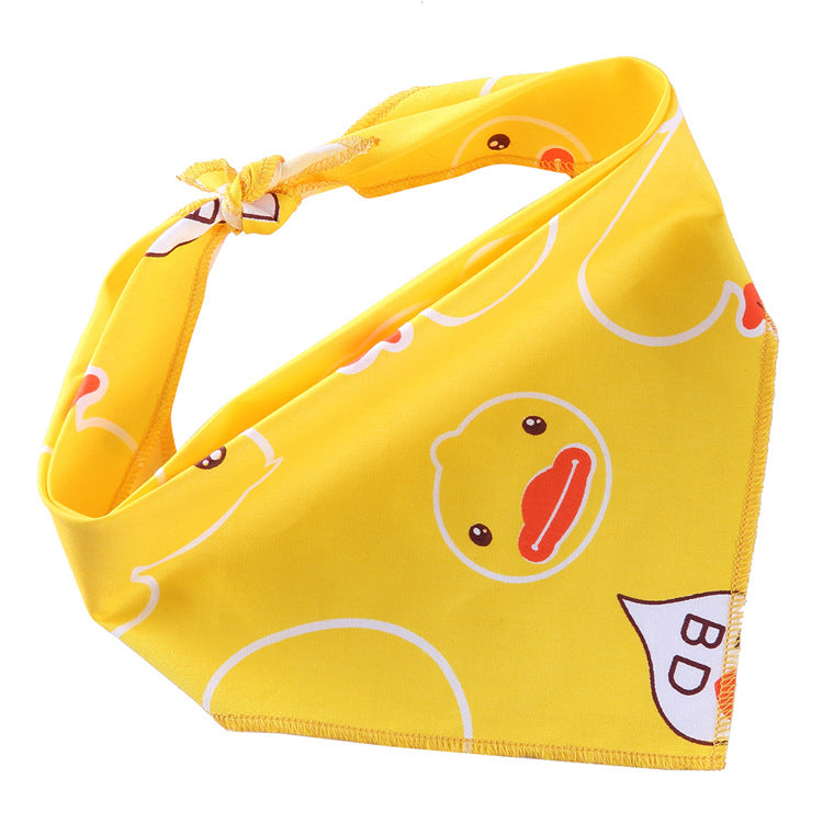 KFX-6684093 Adjustable Cotton Dog Bandana for Small to Large Pets - Triangle Scarf, Checkered Pattern