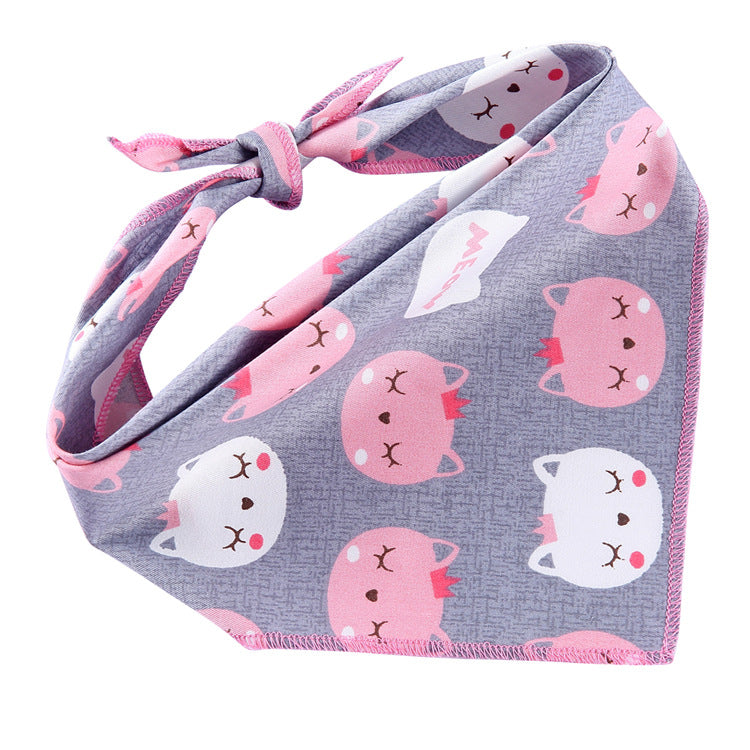 KFX-6684093 Adjustable Cotton Dog Bandana for Small to Large Pets - Triangle Scarf, Checkered Pattern