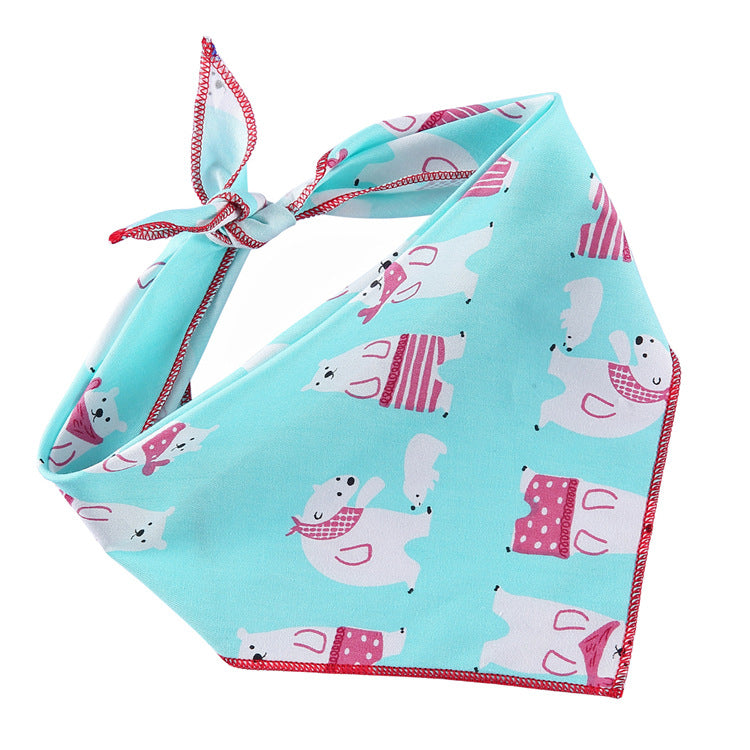 KFX-6684093 Adjustable Cotton Dog Bandana for Small to Large Pets - Triangle Scarf, Checkered Pattern