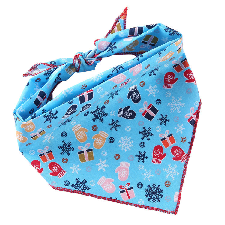 KFX-6684093 Adjustable Cotton Dog Bandana for Small to Large Pets - Triangle Scarf, Checkered Pattern