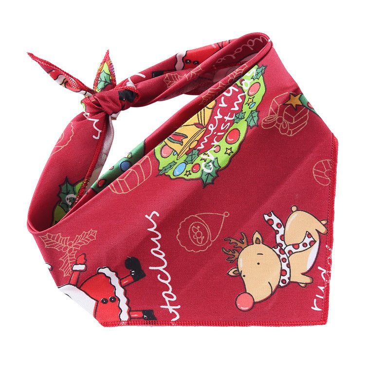 KFX-6684093 Adjustable Cotton Dog Bandana for Small to Large Pets - Triangle Scarf, Checkered Pattern