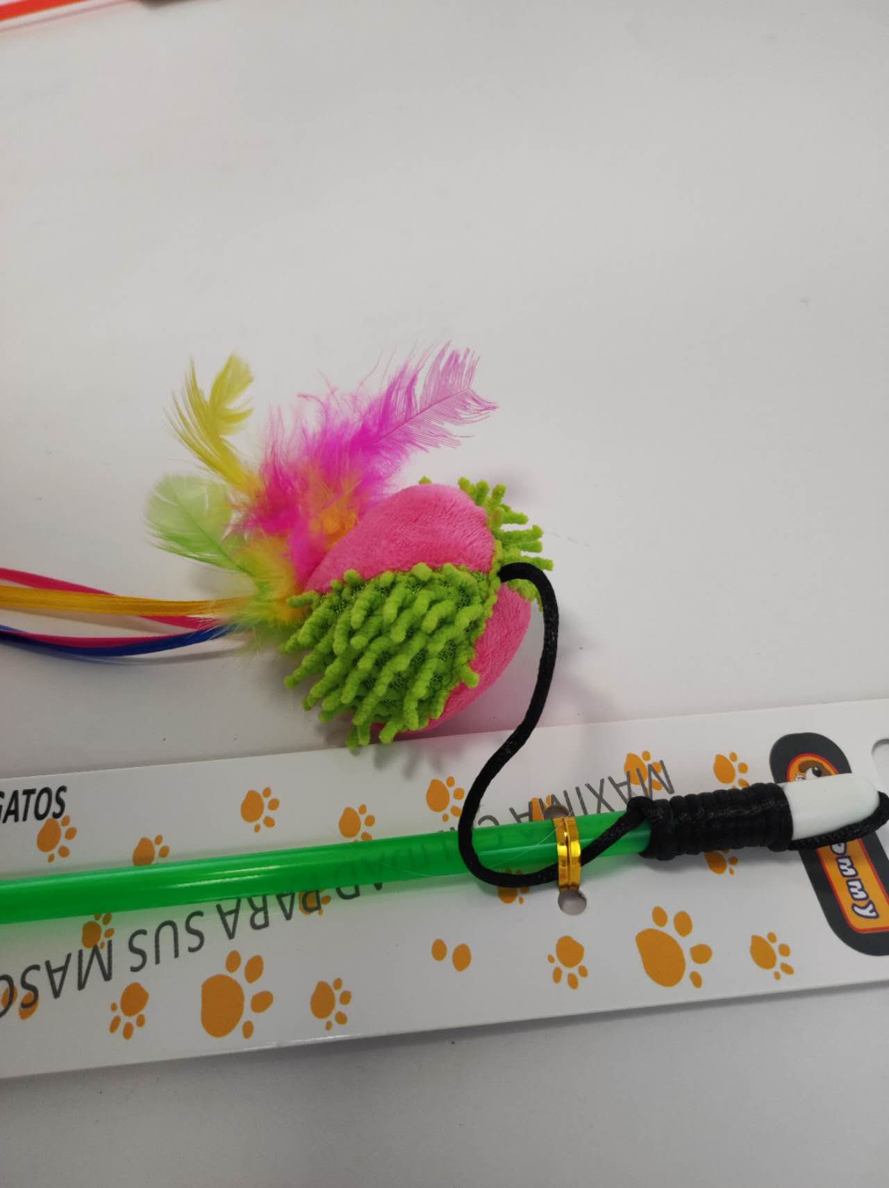 KFX-6684733 Colored Ball Cat Teaser Wand for Interactive Playtime