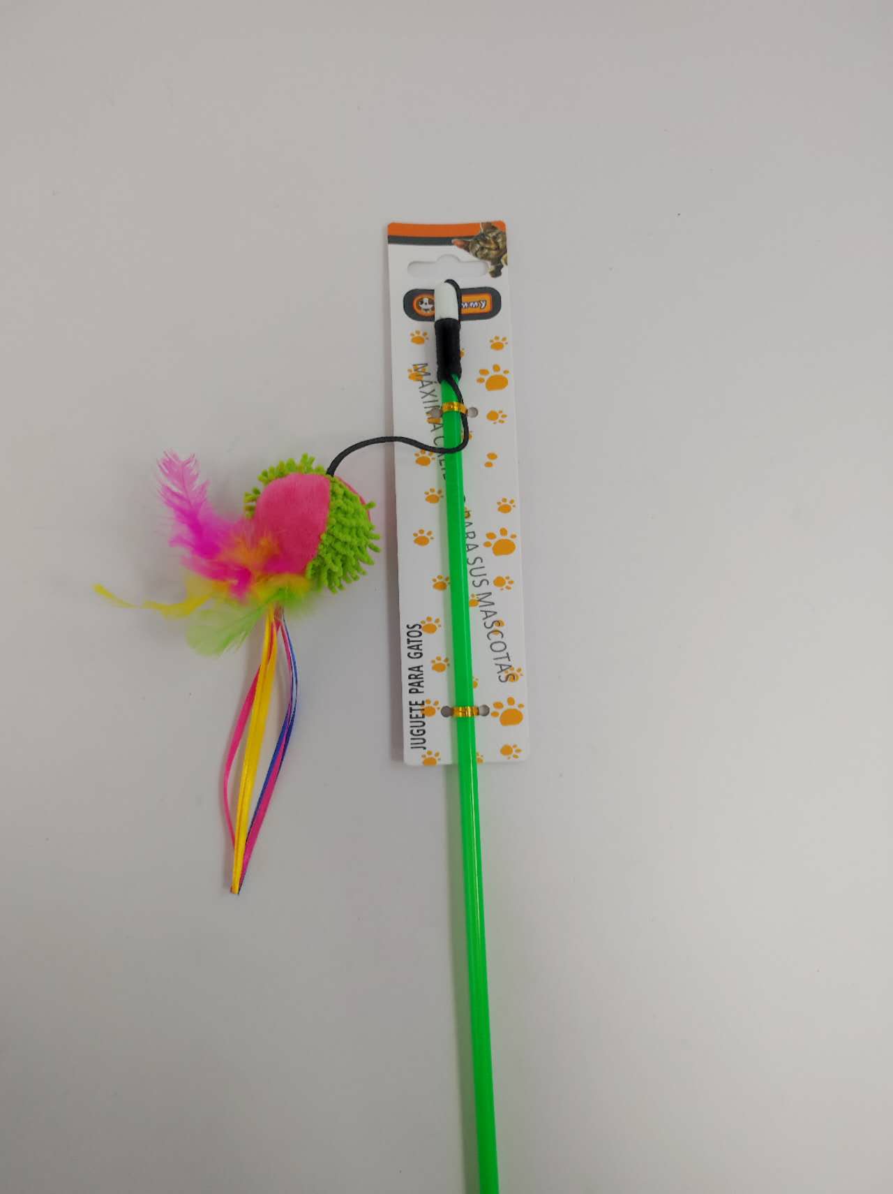 KFX-6684733 Colored Ball Cat Teaser Wand for Interactive Playtime