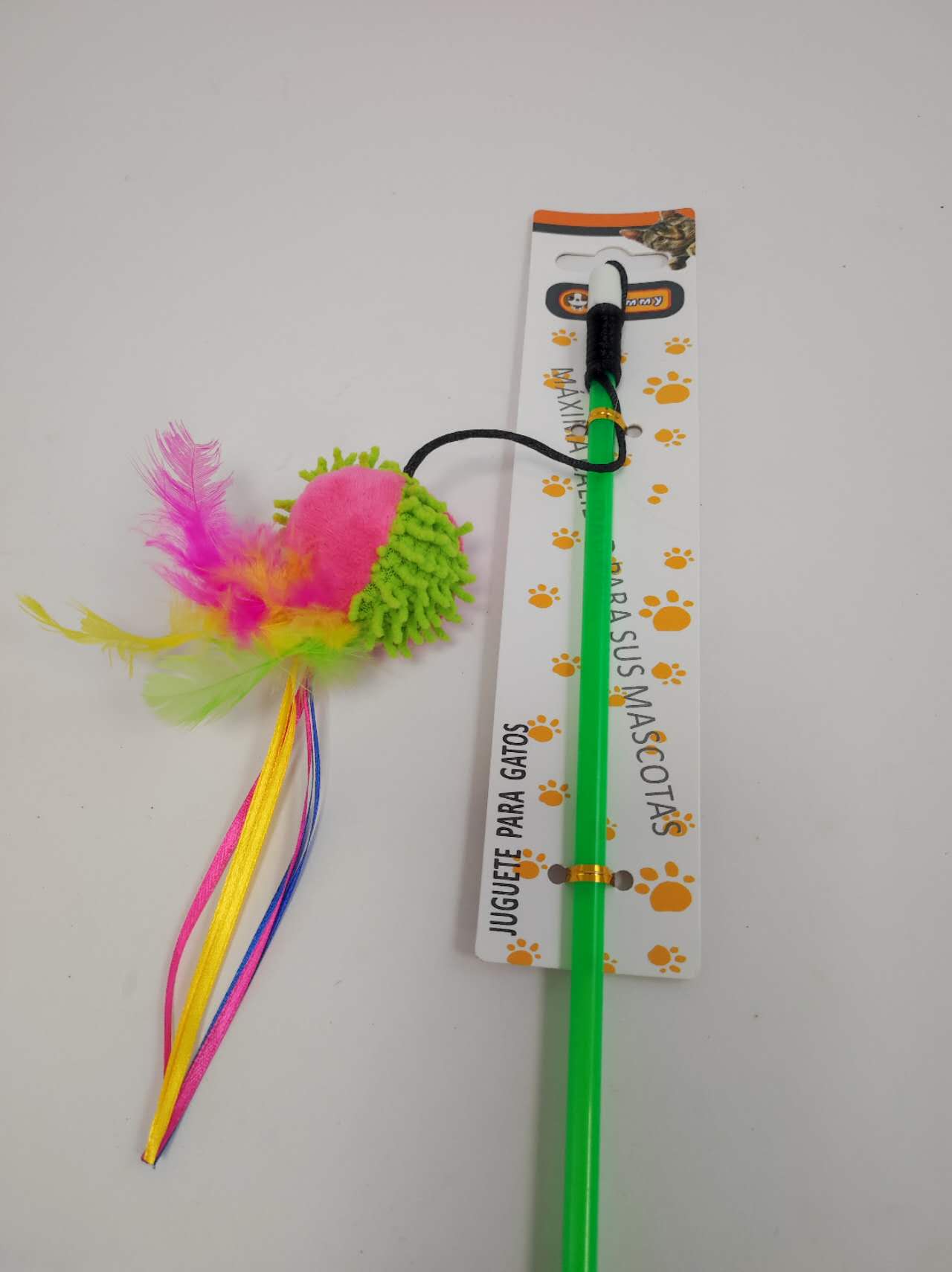 KFX-6684733 Colored Ball Cat Teaser Wand for Interactive Playtime