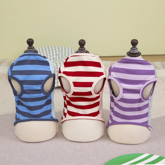 KFX-6685501 Casual Polyester Pet Vest in Purple, Blue, and Wine Red - Sizes S to XXL