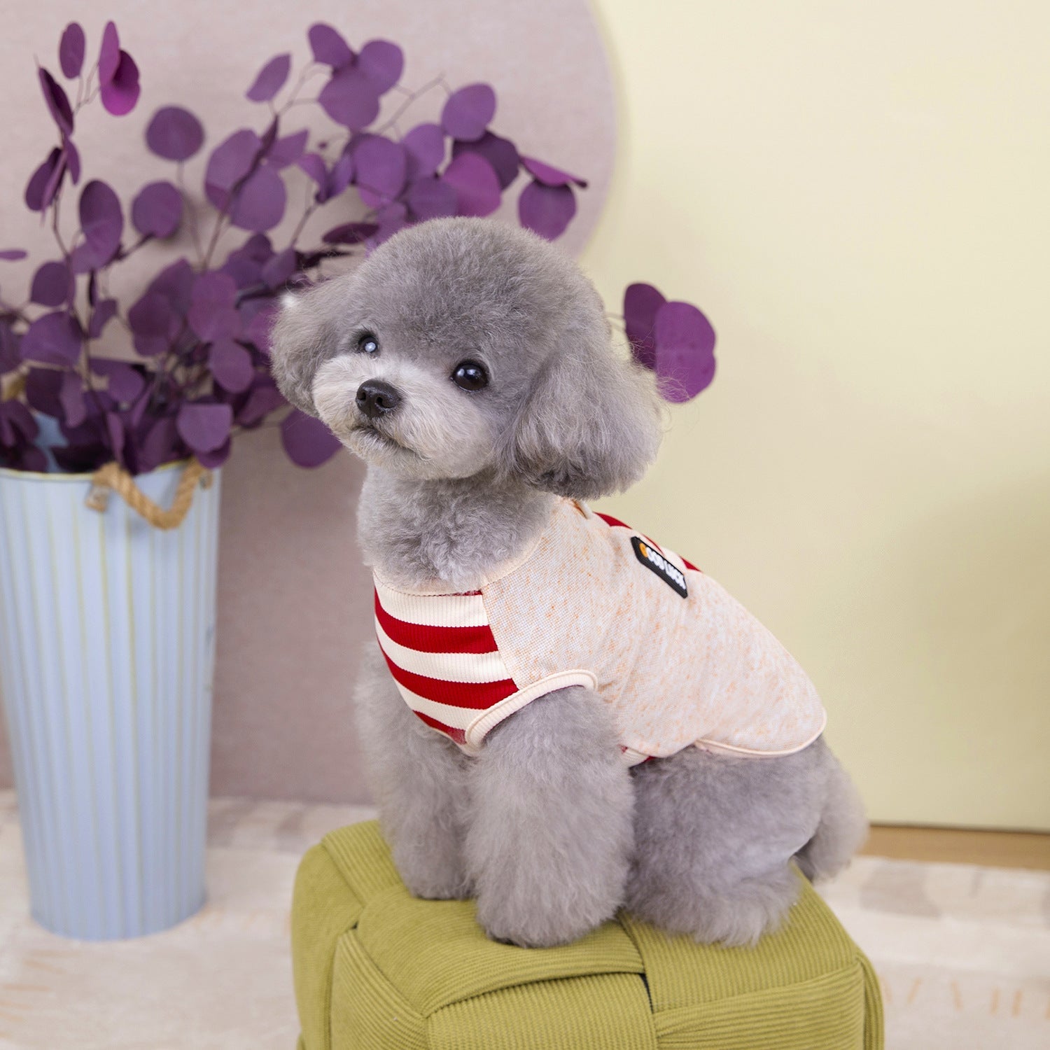 KFX-6685501 Casual Polyester Pet Vest in Purple, Blue, and Wine Red - Sizes S to XXL