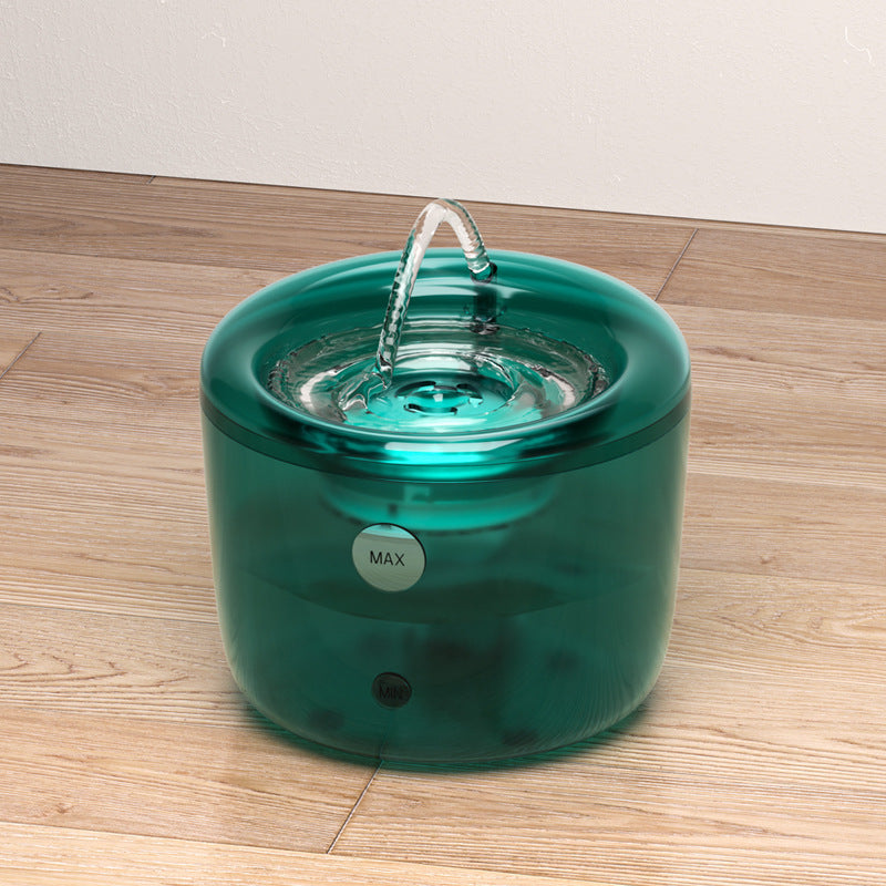 KFX-6685757 Automatic Pet Water Fountain with Large Capacity and Induction Water Outlet for Dogs and Cats - Gray/Green