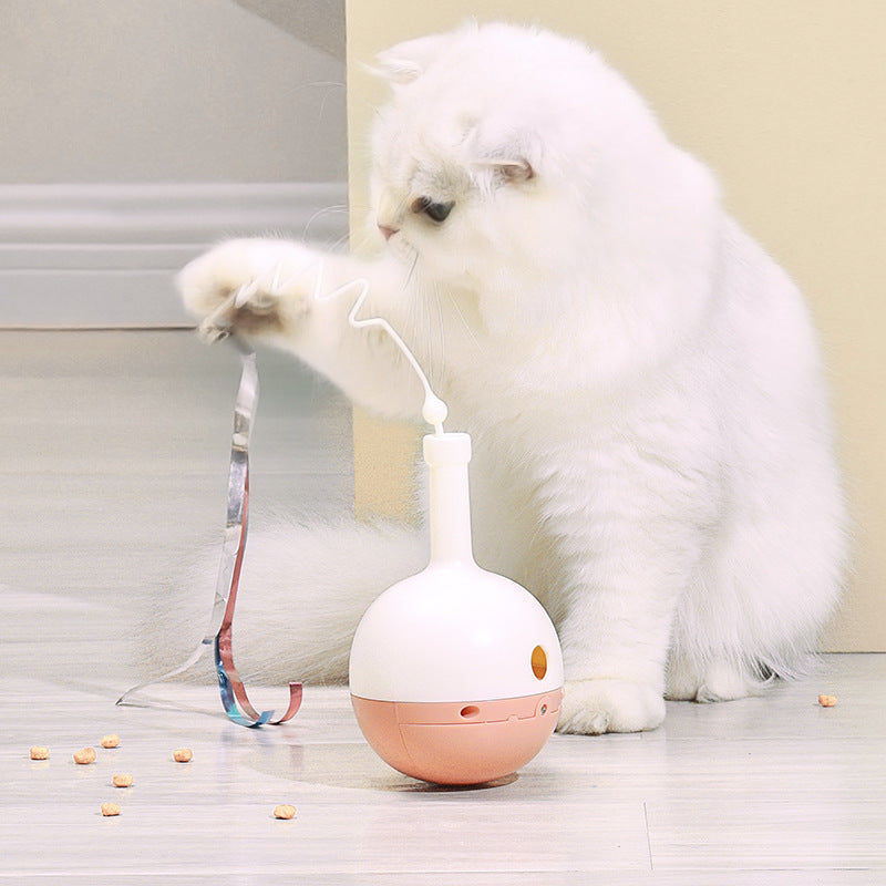 KFX-6685885 Interactive Electric Cat Toy with Tumbler Design and Leaking Ball Feature