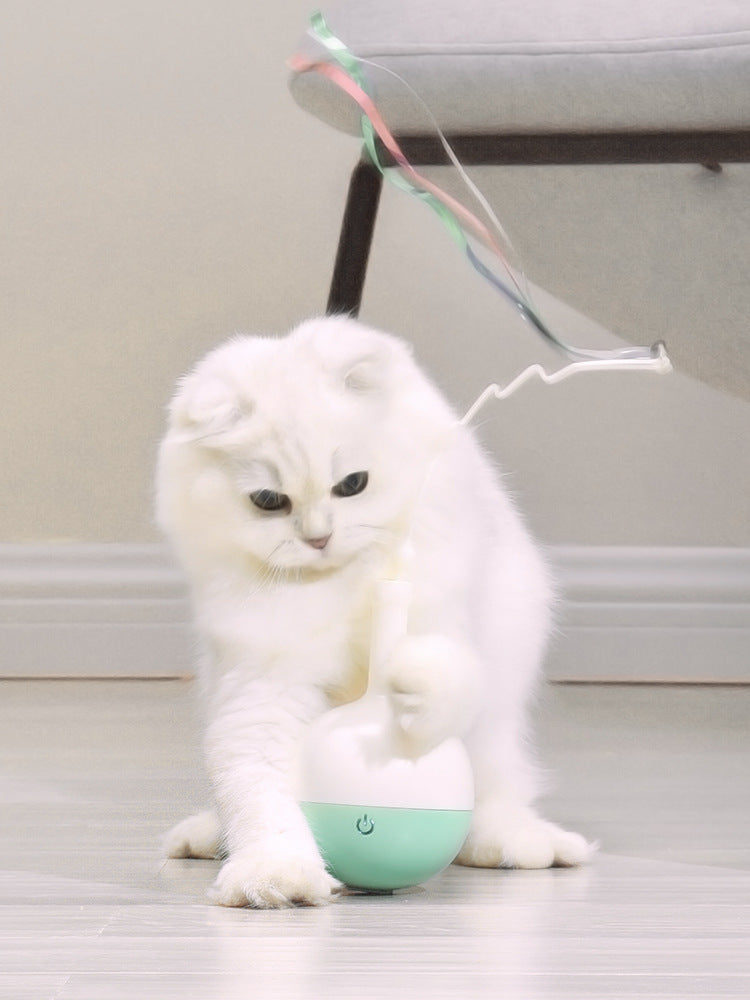 KFX-6685885 Interactive Electric Cat Toy with Tumbler Design and Leaking Ball Feature