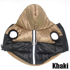 KFX-6686269 Hooded Warm Cotton Coat for Pets - Soft Satin Fabric, Multiple Sizes Available