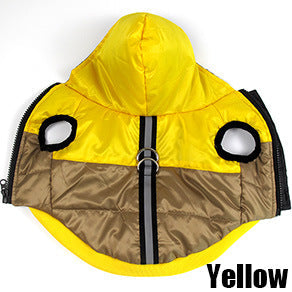 KFX-6686269 Hooded Warm Cotton Coat for Pets - Soft Satin Fabric, Multiple Sizes Available