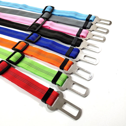 KFX-6689469 Reflective Elastic Dog Seat Belt for Pet Safety in Multiple Colors