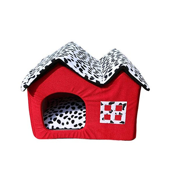 KFX-6689725 Double Top Waterproof Pet House with Soft Cushioned Pad - 55*40*42 cm Size