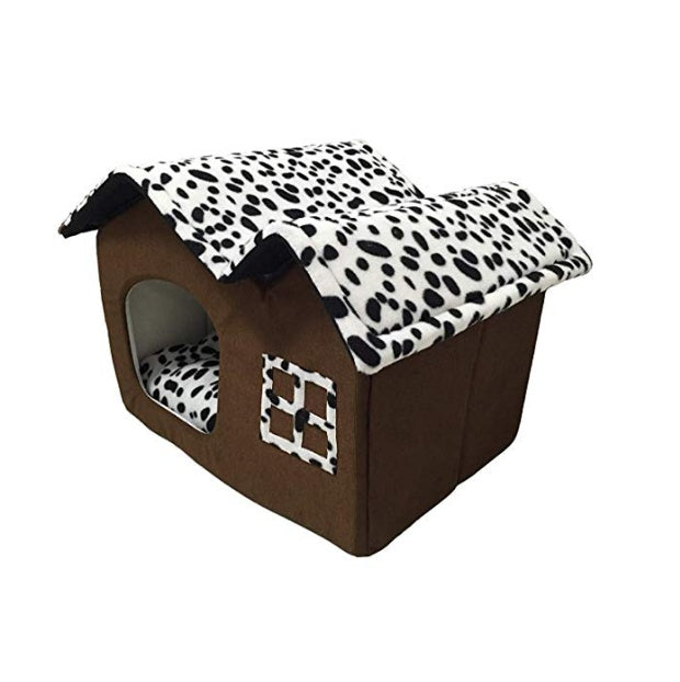 KFX-6689725 Double Top Waterproof Pet House with Soft Cushioned Pad - 55*40*42 cm Size