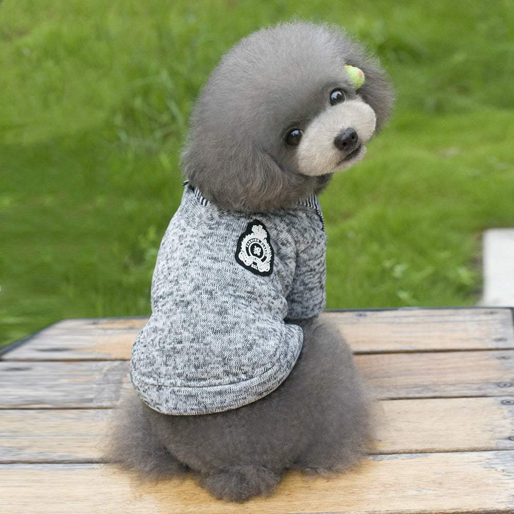KFX-6690749 Lapel Wool Dog Hoodie for Casual Comfort and Style