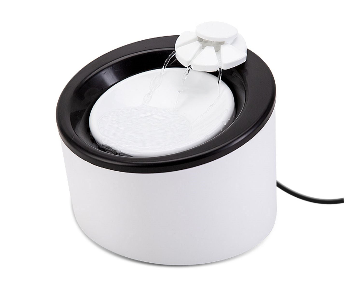 KFX-6691517 Automatic Pet Water Dispenser for Cats and Dogs - White Plastic Design