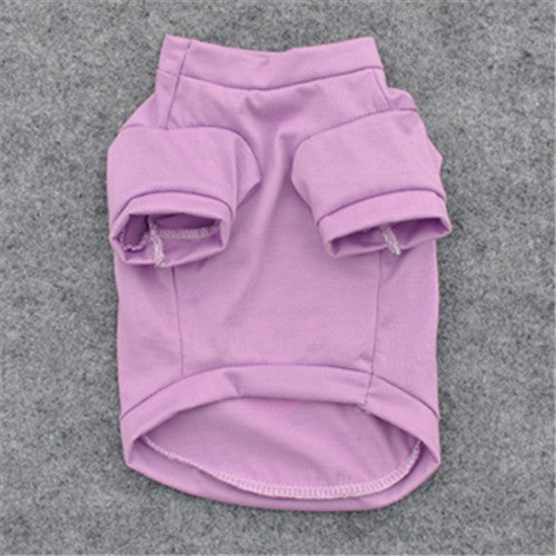KFX-6692029 Cotton Breathable Short-Sleeve T-Shirt for Puppies - Available in Taro Purple, Gray, and Red