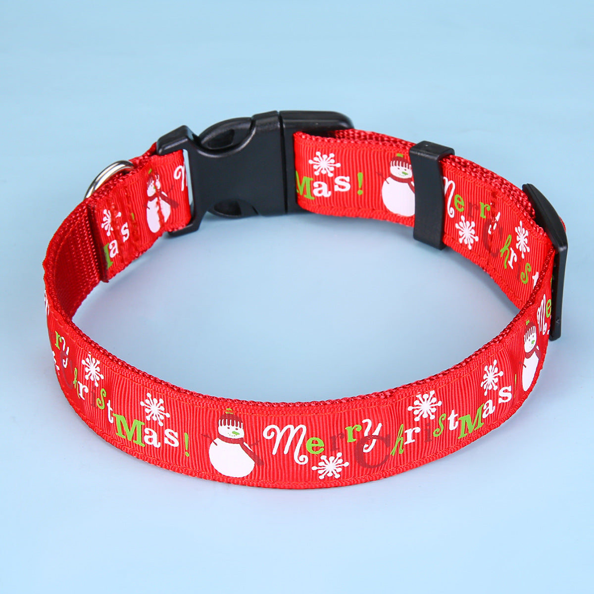 KFX-6693437 Red and Green Dot Pattern Polyester Dog Collars for All Seasons - Size S and L Available