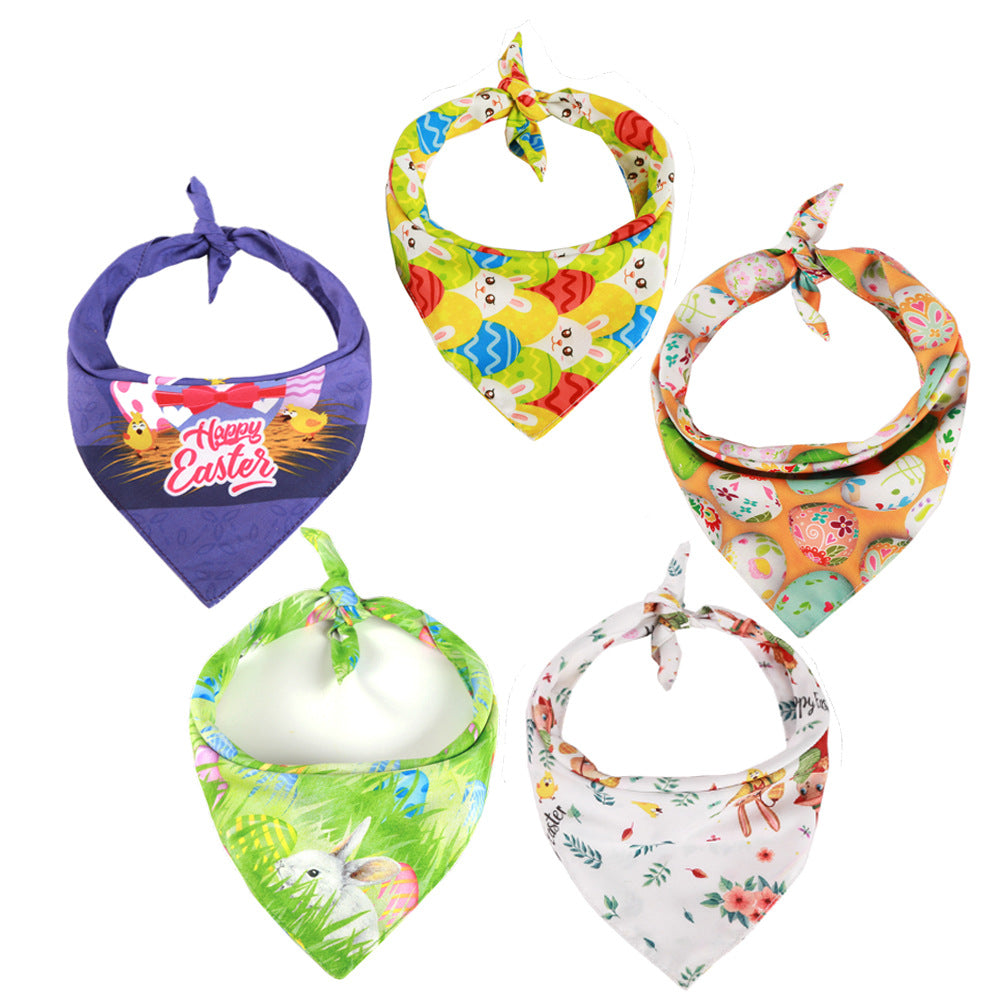 KFX-6693821 Easter Pet Dress-Up Bunny Egg Scarf and Saliva Towel for Cats and Dogs