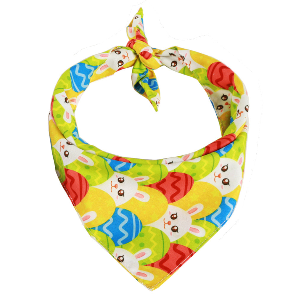 KFX-6693821 Easter Pet Dress-Up Bunny Egg Scarf and Saliva Towel for Cats and Dogs