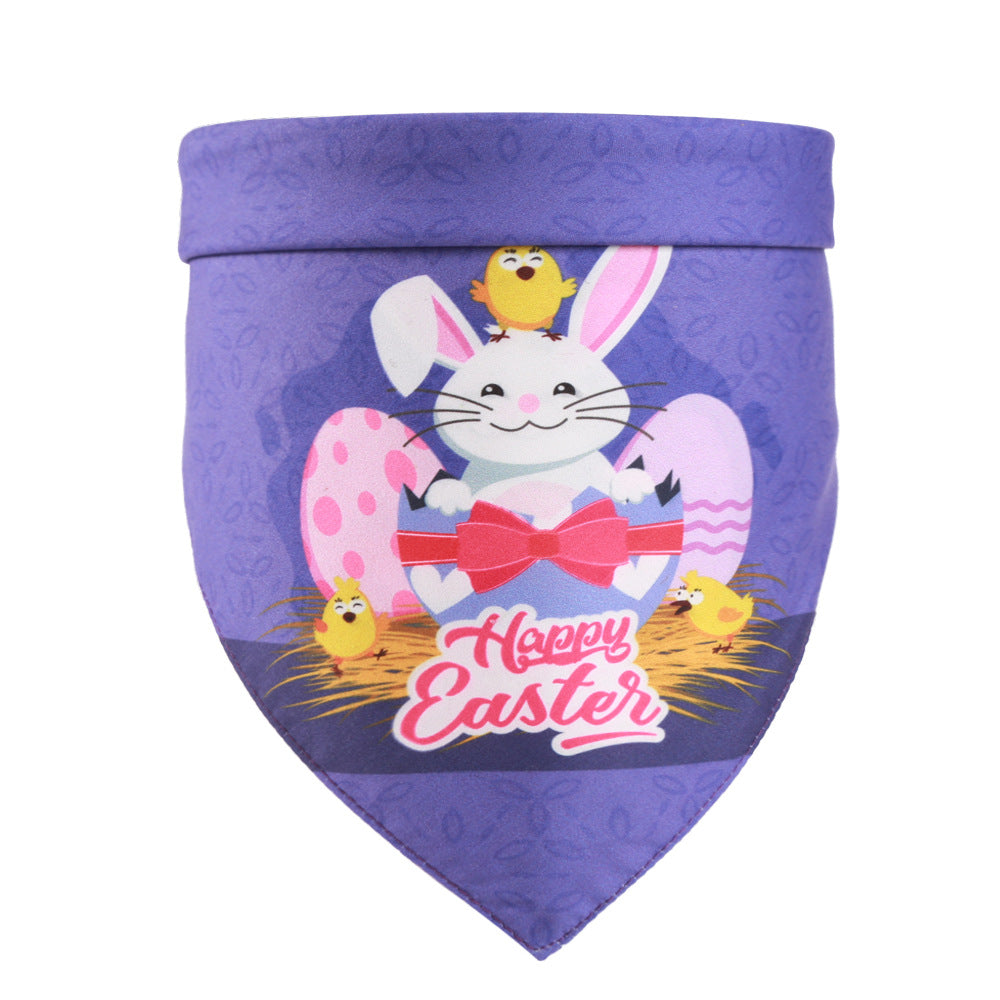 KFX-6693821 Easter Pet Dress-Up Bunny Egg Scarf and Saliva Towel for Cats and Dogs