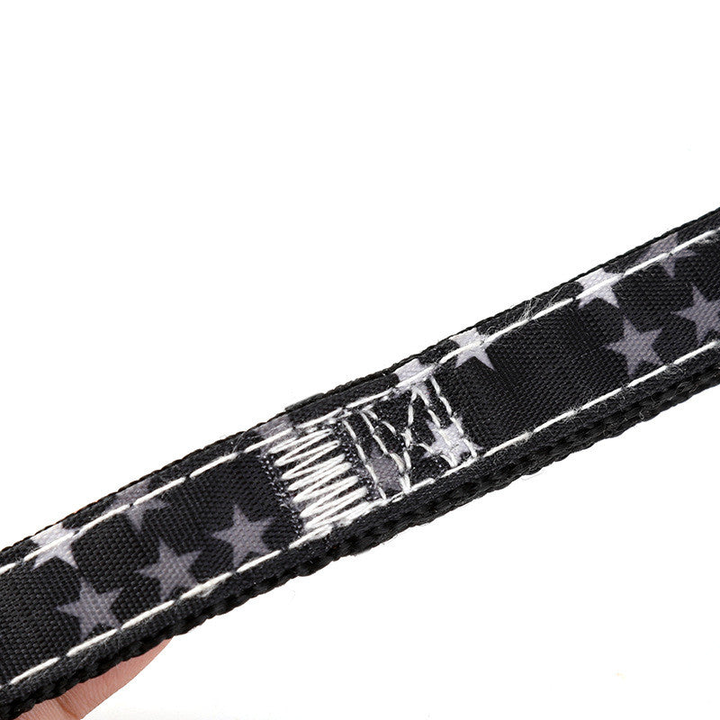 KFX-6694717 Durable Dog Traction Leash in Sky Blue, Light Brown, Black, and Cartoon Design - Multiple Sizes Available