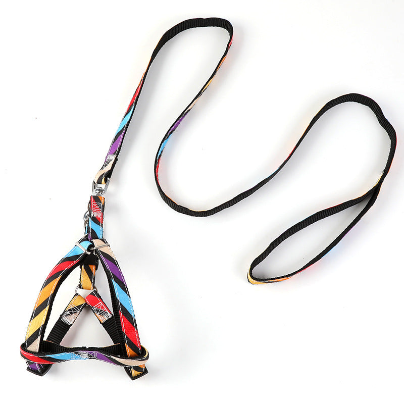 KFX-6694717 Durable Dog Traction Leash in Sky Blue, Light Brown, Black, and Cartoon Design - Multiple Sizes Available