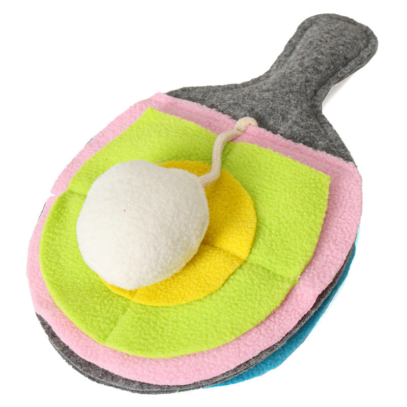 KFX-6696253 Interactive Pet Puzzle Toy for Dogs and Cats – Wool Felt Shaker Cloth, 28 x 17 cm, Brown and Gray