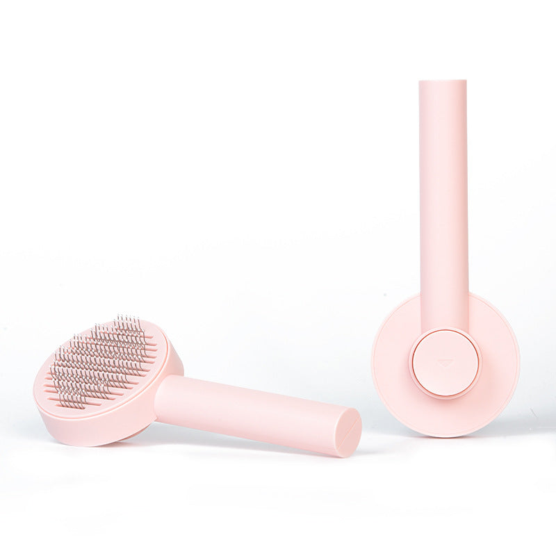 KFX-6697021 Self-Cleaning Pet Comb for Dogs and Cats - Durable Grooming Tool with Massage Function