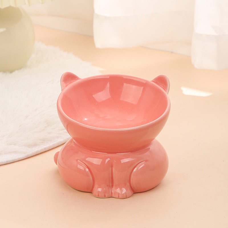 KFX-6697405 Ceramic Pet Bowl for Cats and Dogs - Stylish Water and Food Basin