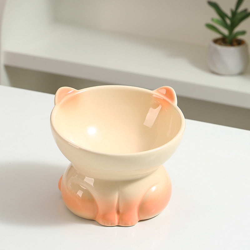KFX-6697405 Ceramic Pet Bowl for Cats and Dogs - Stylish Water and Food Basin
