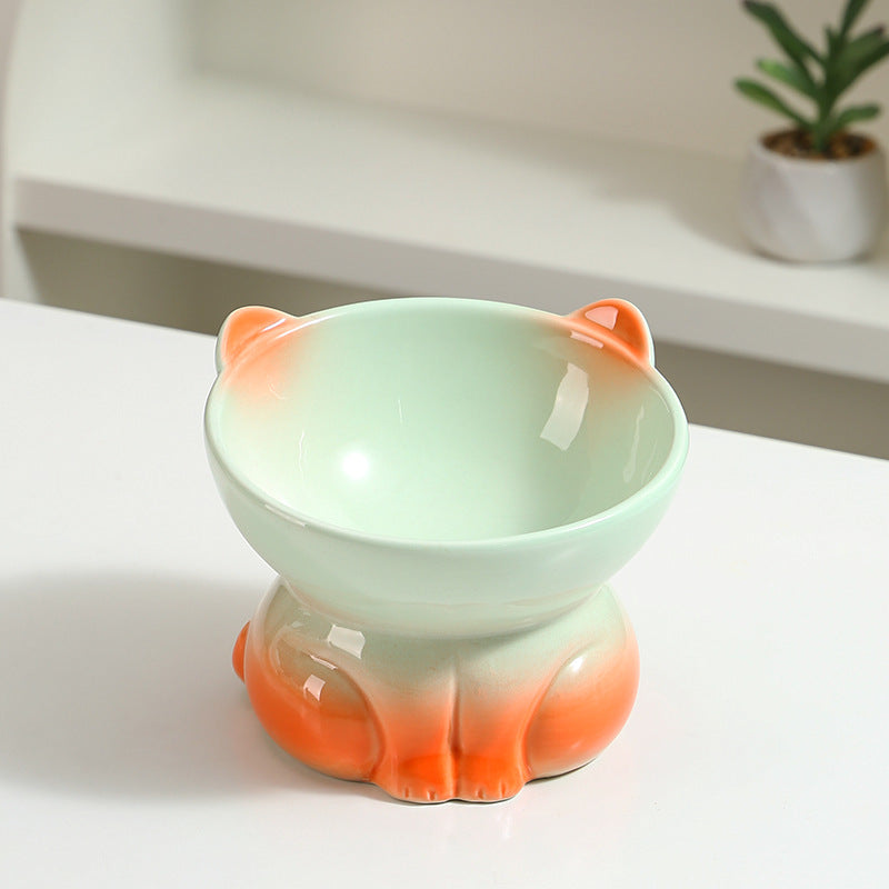 KFX-6697405 Ceramic Pet Bowl for Cats and Dogs - Stylish Water and Food Basin