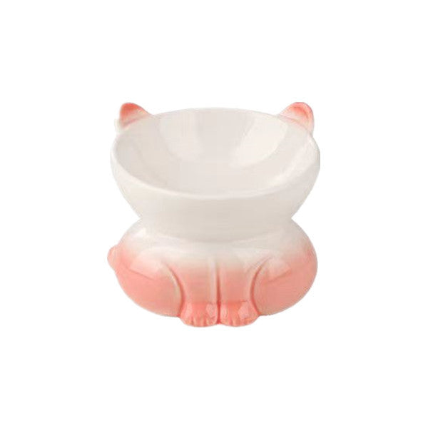 KFX-6697405 Ceramic Pet Bowl for Cats and Dogs - Stylish Water and Food Basin
