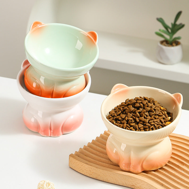 KFX-6697405 Ceramic Pet Bowl for Cats and Dogs - Stylish Water and Food Basin