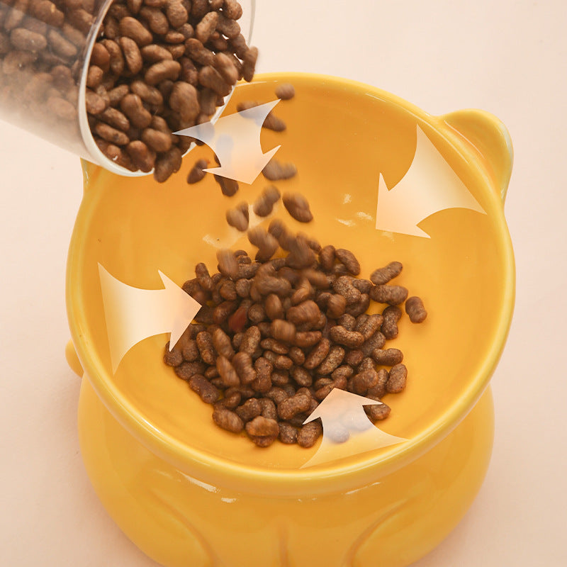 KFX-6697405 Ceramic Pet Bowl for Cats and Dogs - Stylish Water and Food Basin