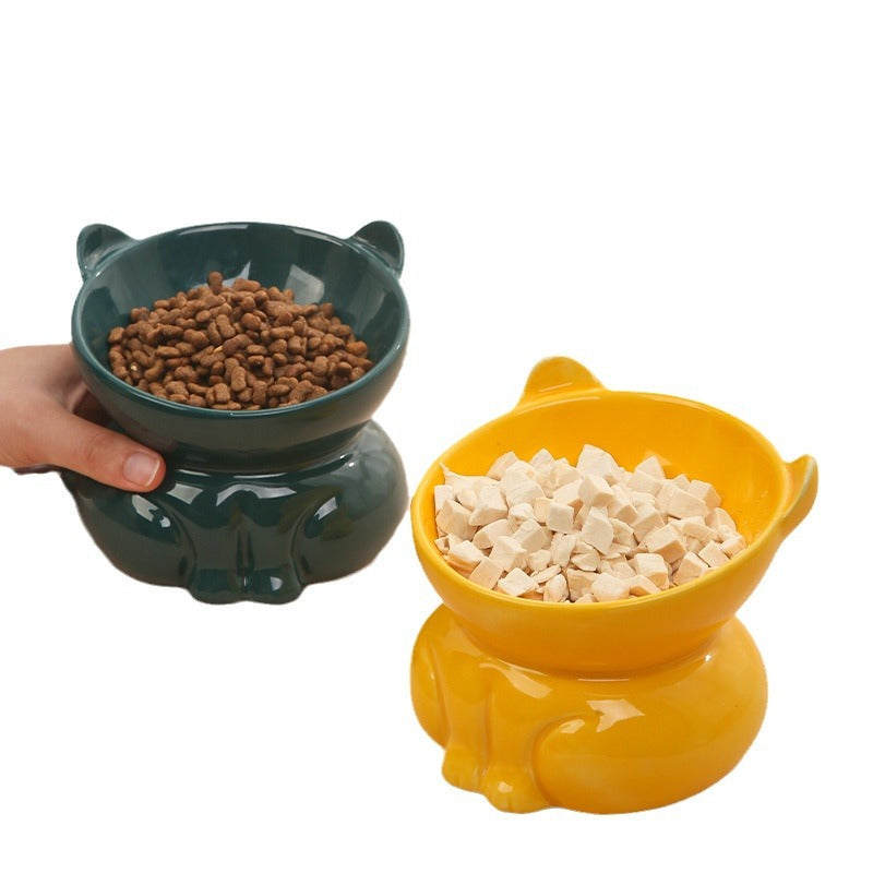 KFX-6697405 Ceramic Pet Bowl for Cats and Dogs - Stylish Water and Food Basin